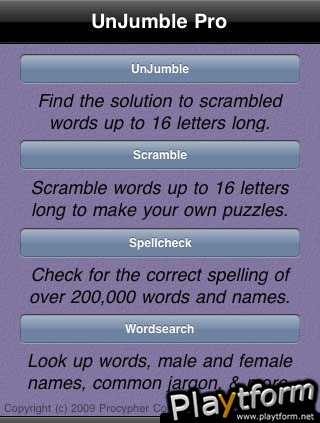 UnJumble Pro (iPhone/iPod)