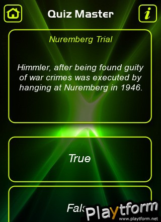 History True or False Trivia Quiz (iPhone/iPod)