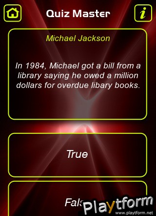 Music True or False Trivia Quiz (iPhone/iPod)