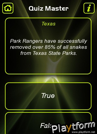 Places True or False Trivia Quiz (iPhone/iPod)