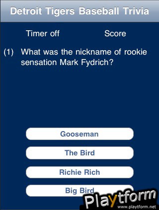 Detroit Tiger Baseball Trivia (iPhone/iPod)