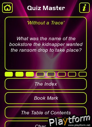 Without a Trace TV Trivia Quiz (iPhone/iPod)