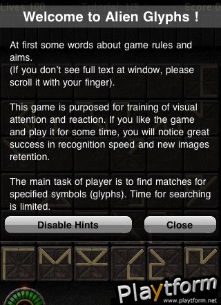 Alien Glyphs (iPhone/iPod)