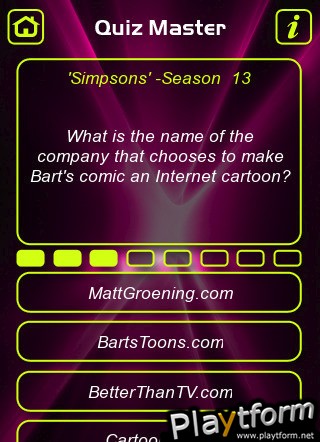 The Simpsons Trivia Quiz (iPhone/iPod)