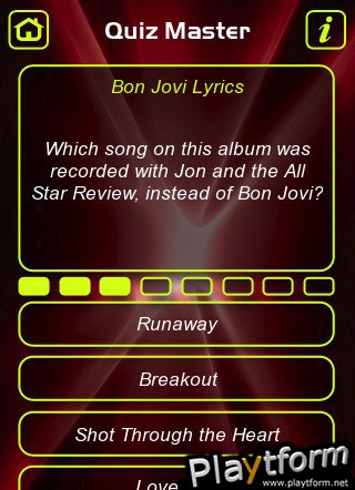 Bon Jovi Music Trivia Quiz (iPhone/iPod)