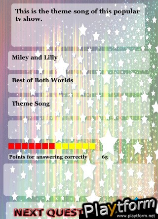 Hannah Montana Trivia and Quiz (iPhone/iPod)