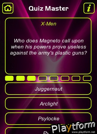 X-Men Movies Trivia Quiz (iPhone/iPod)