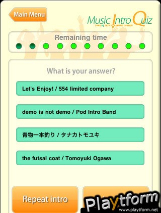 Music Intro Quiz (iPhone/iPod)