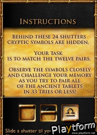 The Lost Symbol Memory Game (Mobile)