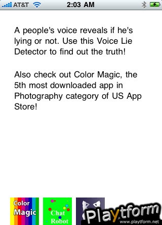 Voice Lie Detector (iPhone/iPod)