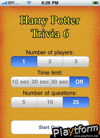 Harry Potter Trivia 6 (iPhone/iPod)