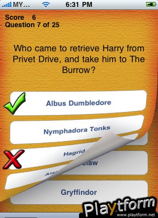Harry Potter Trivia 6 (iPhone/iPod)