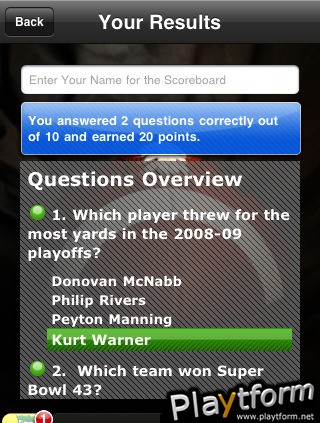 icyPro Football Trivia (iPhone/iPod)