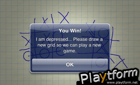 AI Tic Tac Toe - Draw to play w CPU (iPhone/iPod)