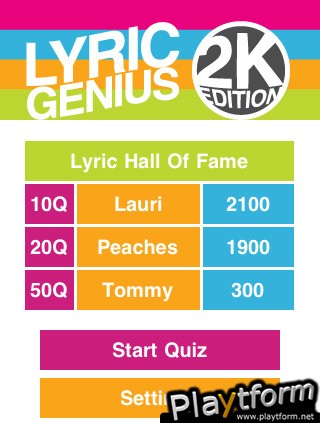 Lyric Genius - 2K Edition (iPhone/iPod)