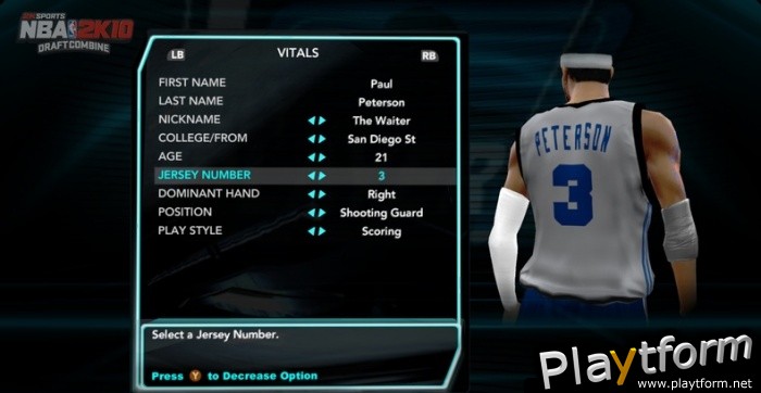 NBA 2K10: Draft Combine (Xbox 360)