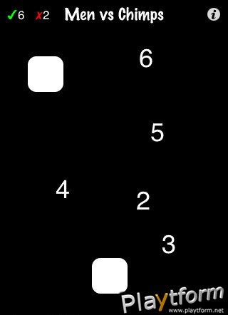 Men vs Chimps - Brain Age Memory Game (iPhone/iPod)
