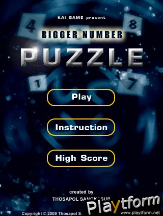 Bigger Number Puzzle (iPhone/iPod)