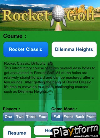 Rocket Golf (iPhone/iPod)