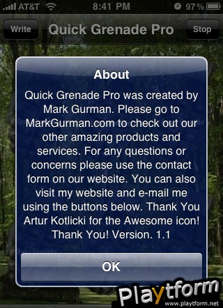Quick Grenade Pro (iPhone/iPod)