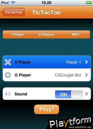 Wi-Fi Tic-Tac-Toe (iPhone/iPod)