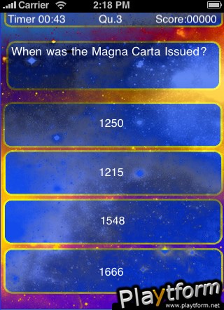 Quizical: Extreme Trivia Edition (iPhone/iPod)