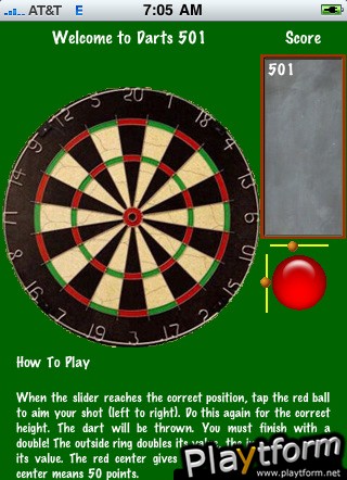 Darts 501 on myHIP - Version 2.0 (iPhone/iPod)