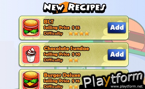Amy's Burger Shop (iPhone/iPod)
