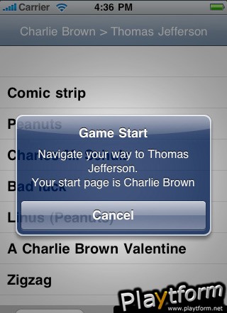 The Wikipedia Game (iPhone/iPod)