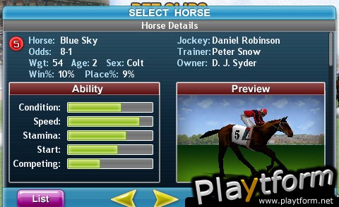 Virtual Horse Racing 3D (iPhone/iPod)