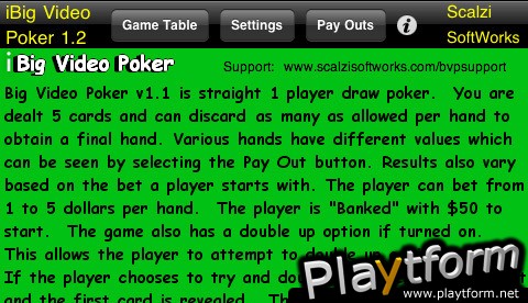 iBig Video Poker (iPhone/iPod)