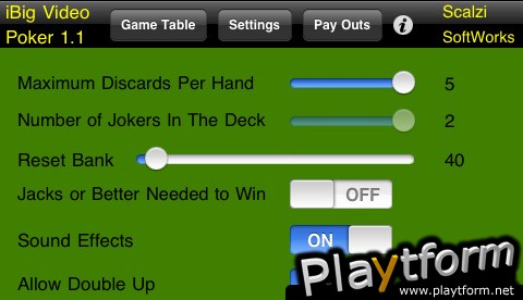 iBig Video Poker (iPhone/iPod)