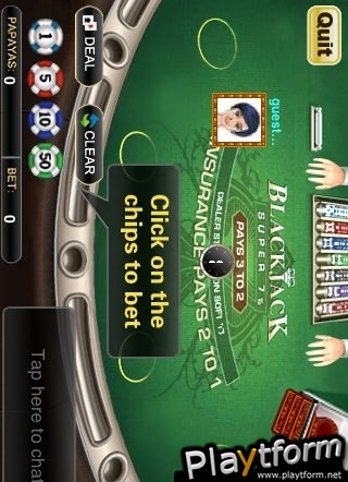 Papaya Live Blackjack (iPhone/iPod)