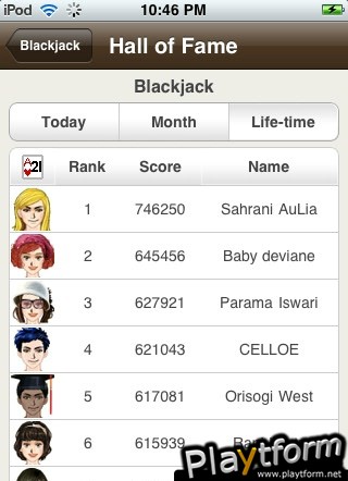 Papaya Live Blackjack (iPhone/iPod)