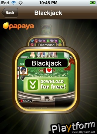 Papaya Live Blackjack (iPhone/iPod)
