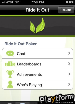Ride It Out Poker (iPhone/iPod)