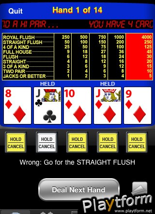 Video Poker Trainer (iPhone/iPod)