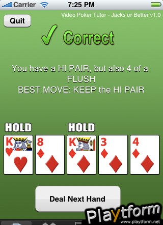 Video Poker Trainer (iPhone/iPod)