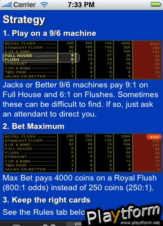 Video Poker Trainer (iPhone/iPod)