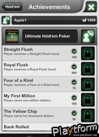 Ultimate Hold'em Poker (iPhone/iPod)