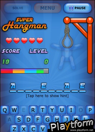 Super Hangman Pro + Global High Scores (iPhone/iPod)
