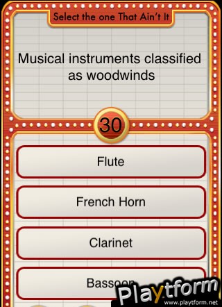 That Ain't It! Trivia Game (iPhone/iPod)