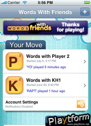 Words With Friends (iPhone/iPod)