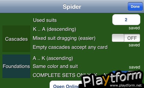 Best of Spider Solitaire (iPhone/iPod)