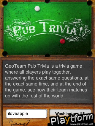 Pub Trivia (iPhone/iPod)