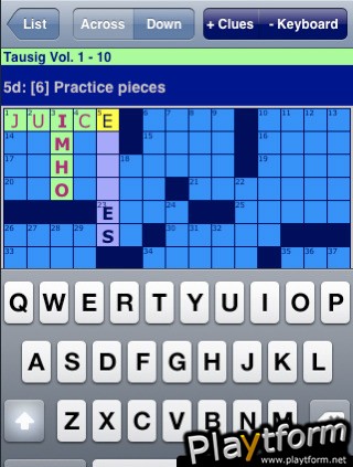 Sunkissed Crosswords - Tausig 01 (iPhone/iPod)