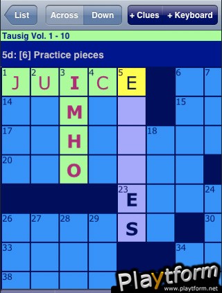 Sunkissed Crosswords - Tausig 01 (iPhone/iPod)