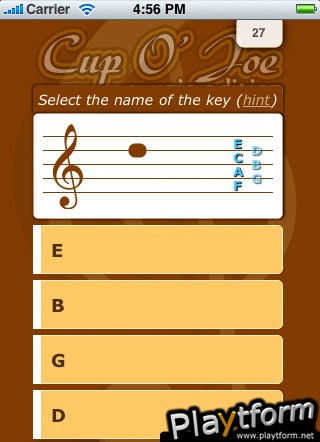 Cup O' Joe Music Edition : Learn to sight read music (iPhone/iPod)