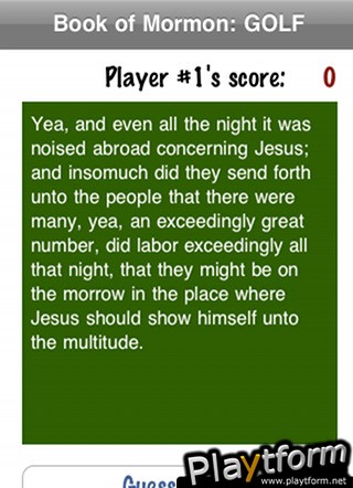 Book of Mormon Golf (iPhone/iPod)