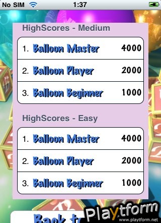 Balloon Scrabble (iPhone/iPod)